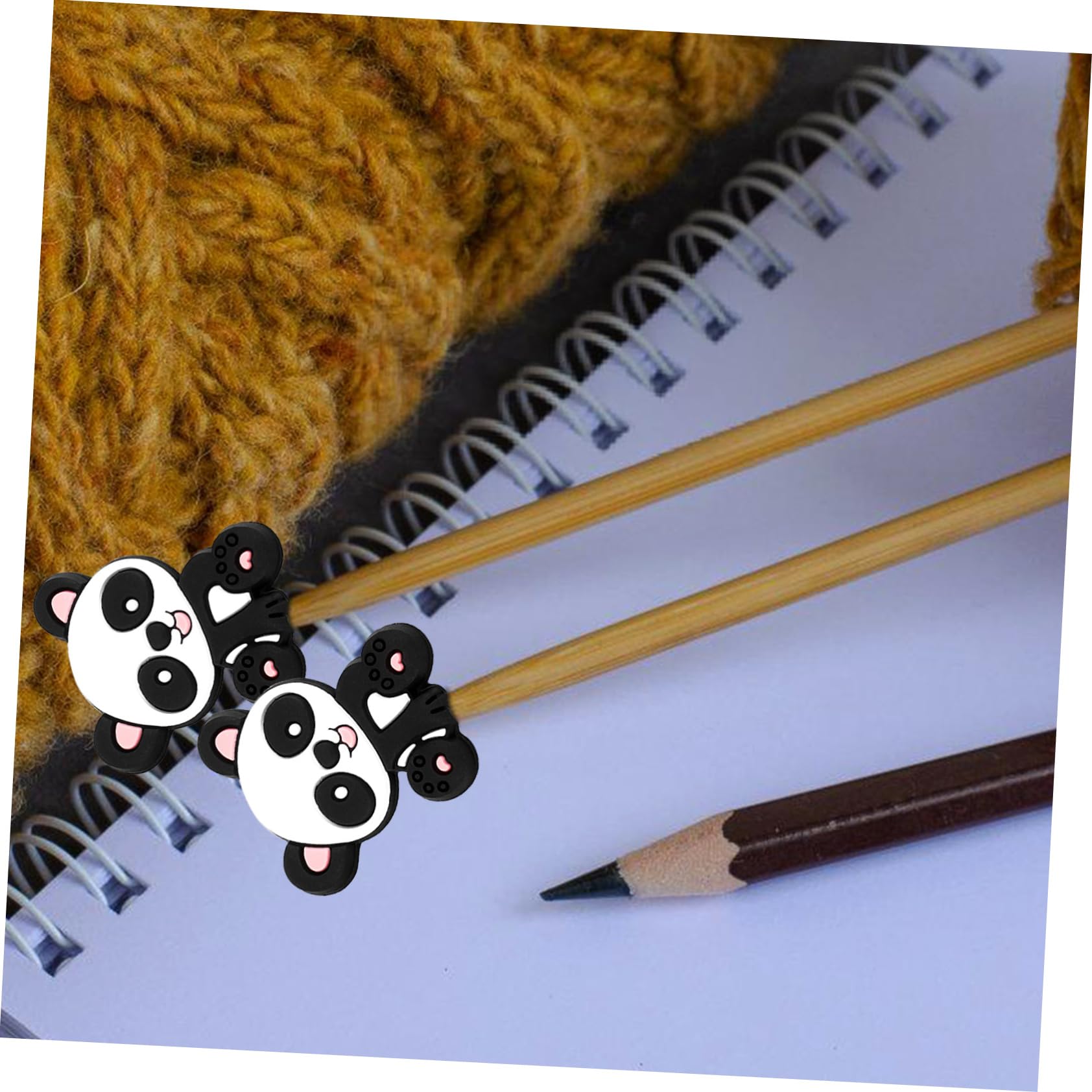 Lurrose 40piezas Tapones De Agujas De Tejer De Goma Para Agujas De Tejer Accesorios De Manualidades Antideslizantes y Prácticos y Coser
