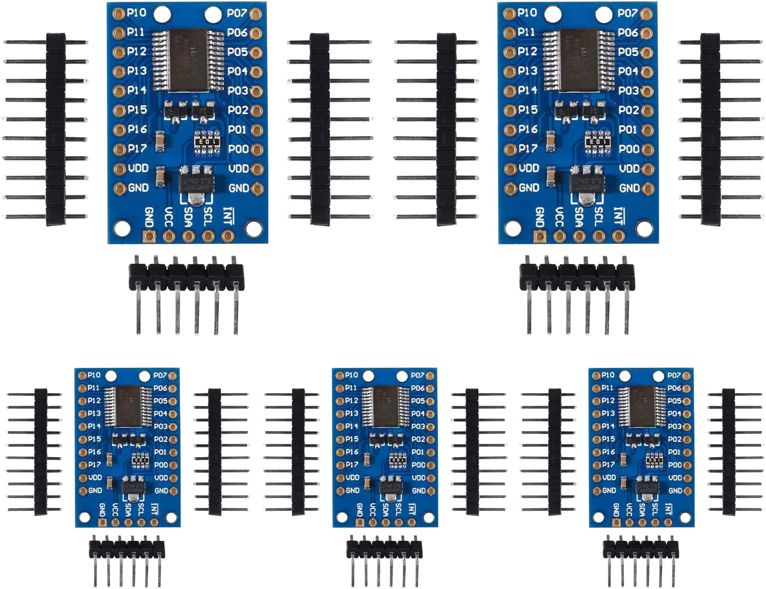 5PCS PCF8575 IO EXPANDER BOARD - I2C TO 16 IO PORT IIC I/O EXTENSION SHIELD MODULE DC 2.5-5.5V I2C COMMUNICATION