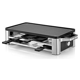 ERNITERTY WMF Lono Raclette Grill mit Pfännchen und Schiebern, Raclette