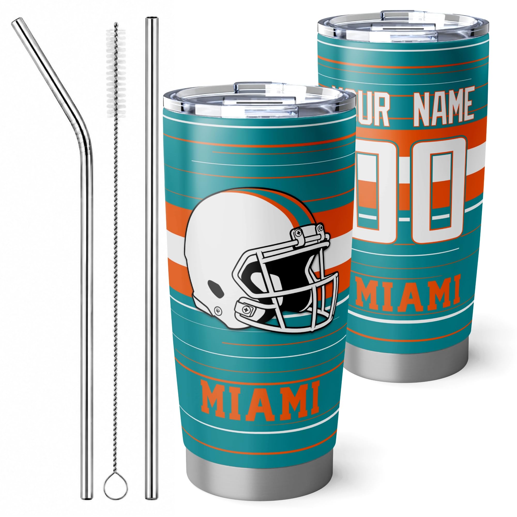 Miami Tumbler 20oz Travel Mug Gifts Custom Name Number