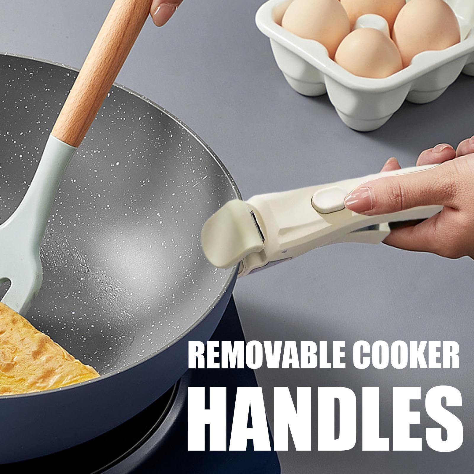 Set Di 2 Manici Per Pentole Removibile, Manico Padella Universale, Per Manici Tefal E Manico Lagostina,Resistente Alle Alte Temperature (250 °C),Capacità Di Carico Massima 10kg,Parti Di Ricambio (C)