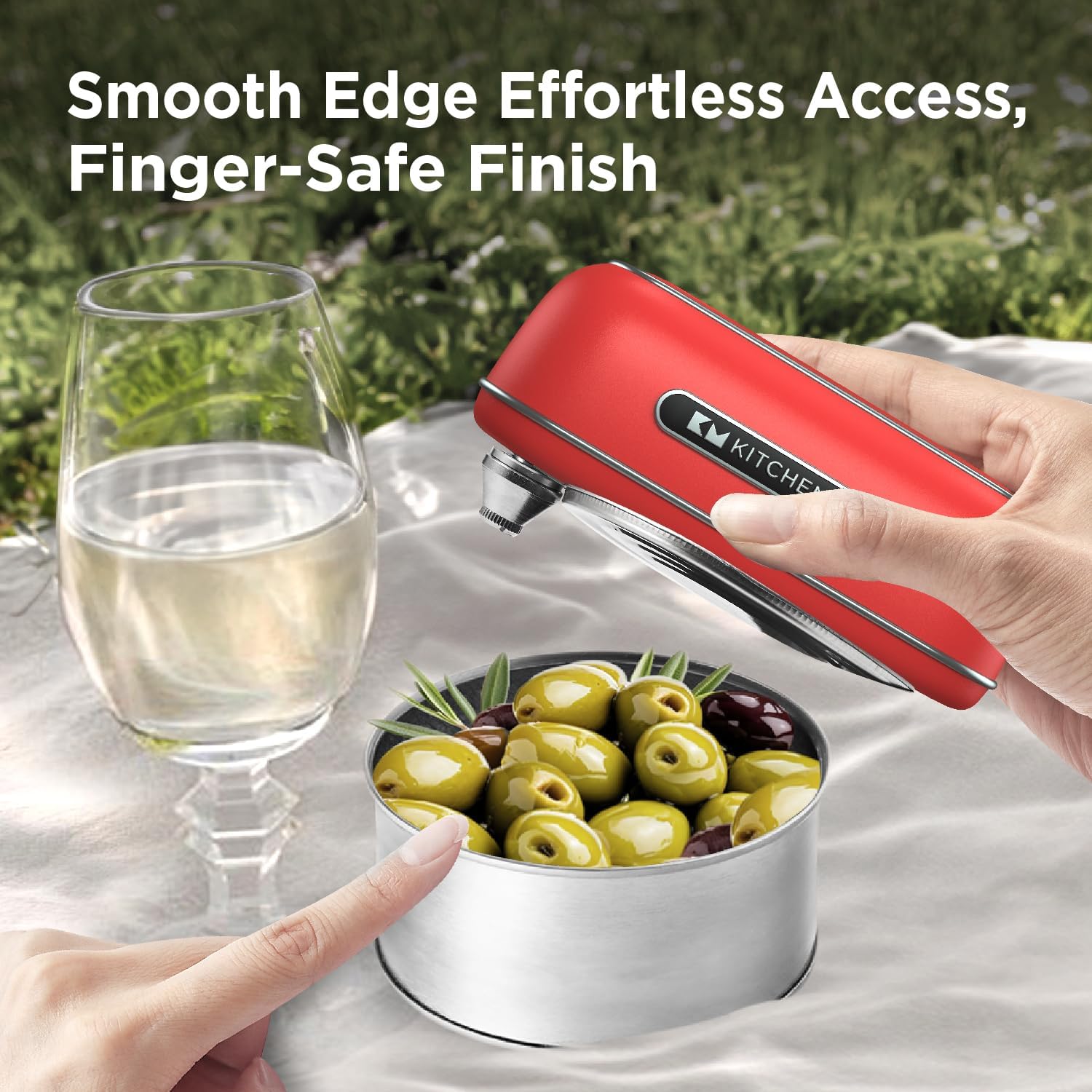 Kitchen Mama Orbit One Rechargeable Can Opener: Hands-Free Operation, Type-C Charging, Automatic Shut-Off, Smooth Edge - Image 4