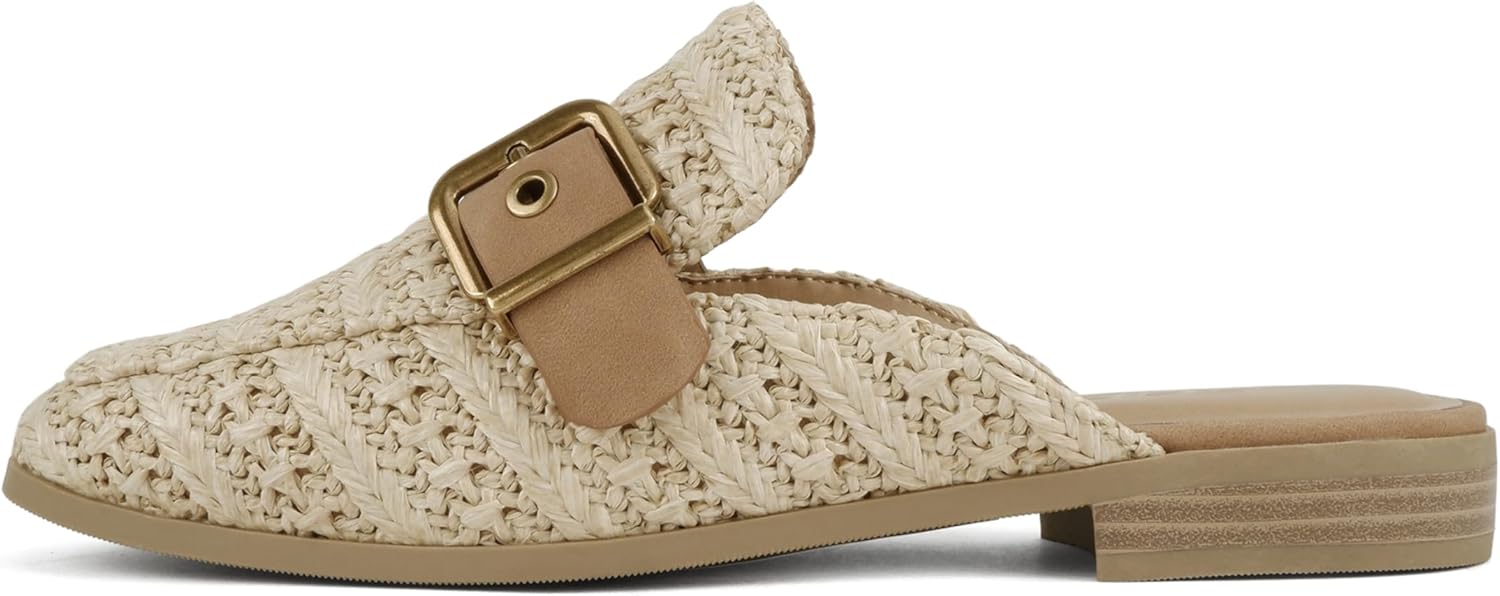 Soda Women Square Toe Mule - Low Heel Comfort