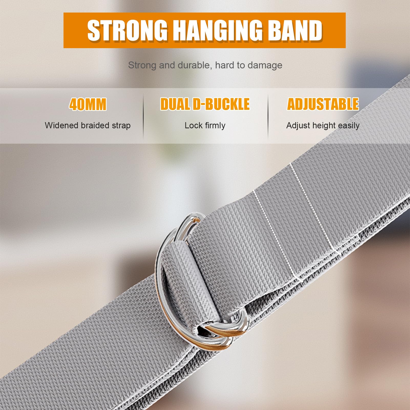 Pull Up Band Assisted Belt – Set Di Cinghie Per Trazioni Con 2 Pedali Stabili, 4 Fascia Elastiche E Fibbie In Acciaio, Per Allenamento A Casa