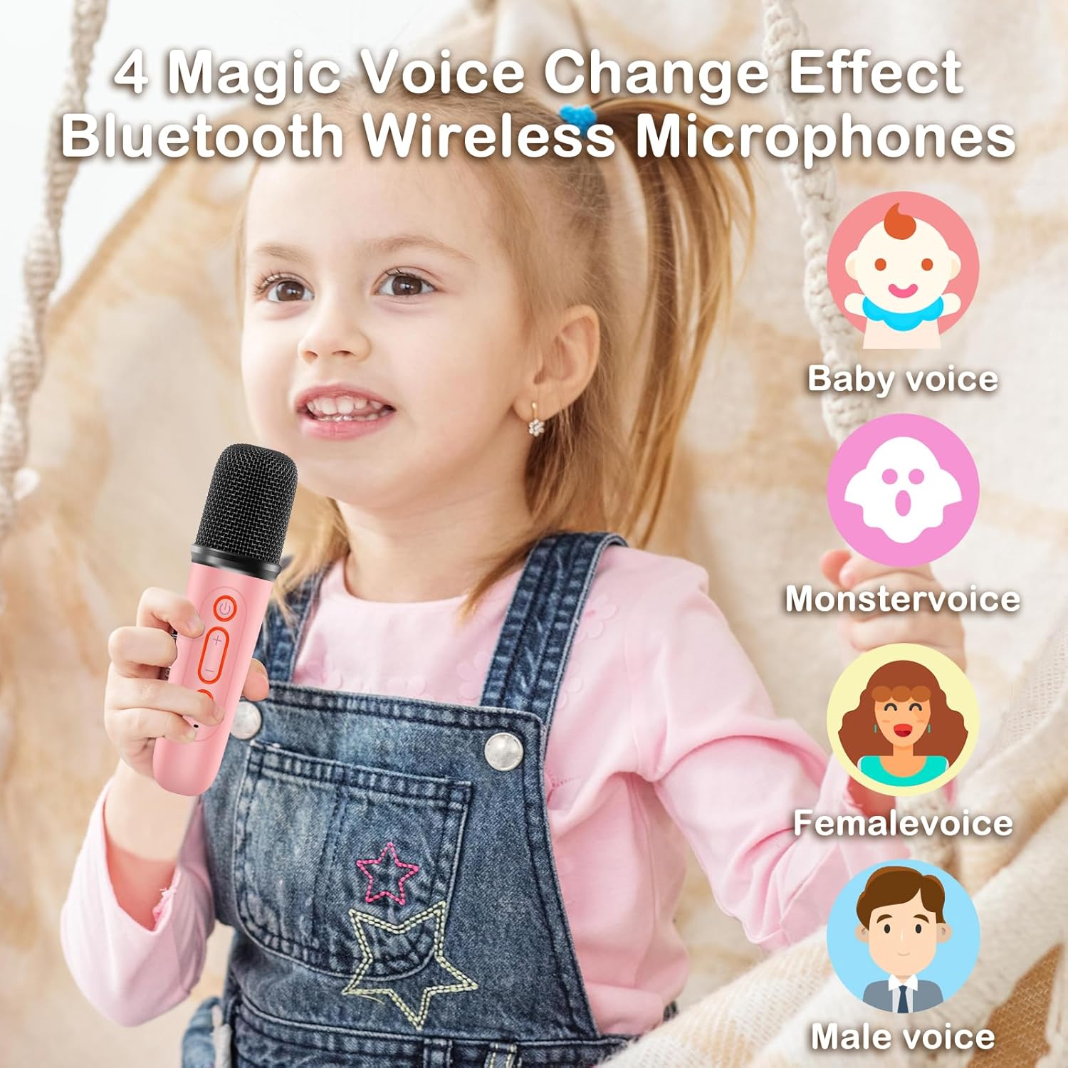 Mini karaoke aparat za otroke, 4-12 letna božična darila za rojstni dan, smešna igrača mikrofon za karaoke, prenosni Bluetooth zvočnik_voghion.com