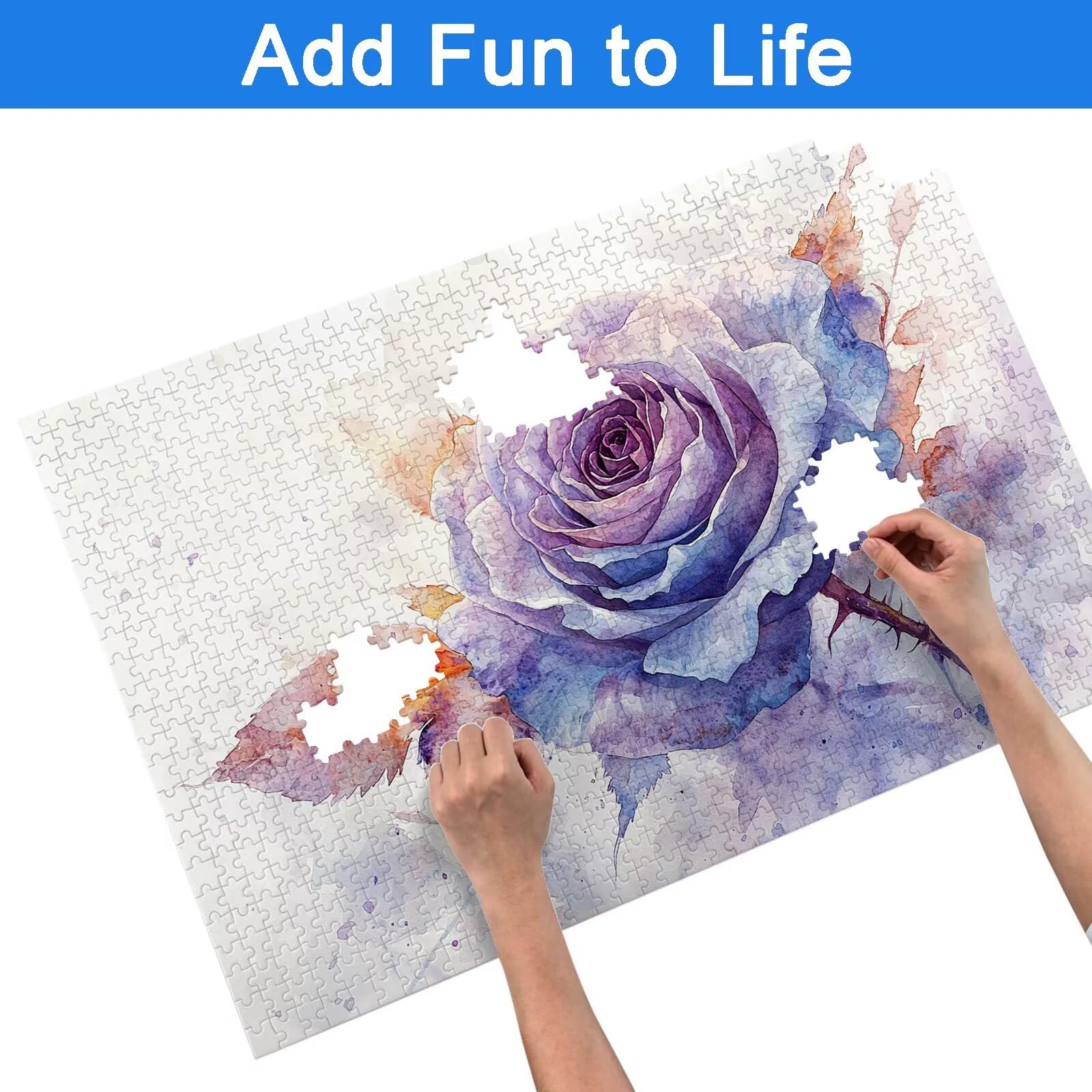 Puzzle 2000 sztuk dla dorosłych dzieci, puzzle z drewnianym kwiatem dla dorosłych, wymagające różowe łamigłówki, rodzinne gry edukacyjne, łamigłówki z pudełkiem do dekoracji domu, prezent dla kobiet i