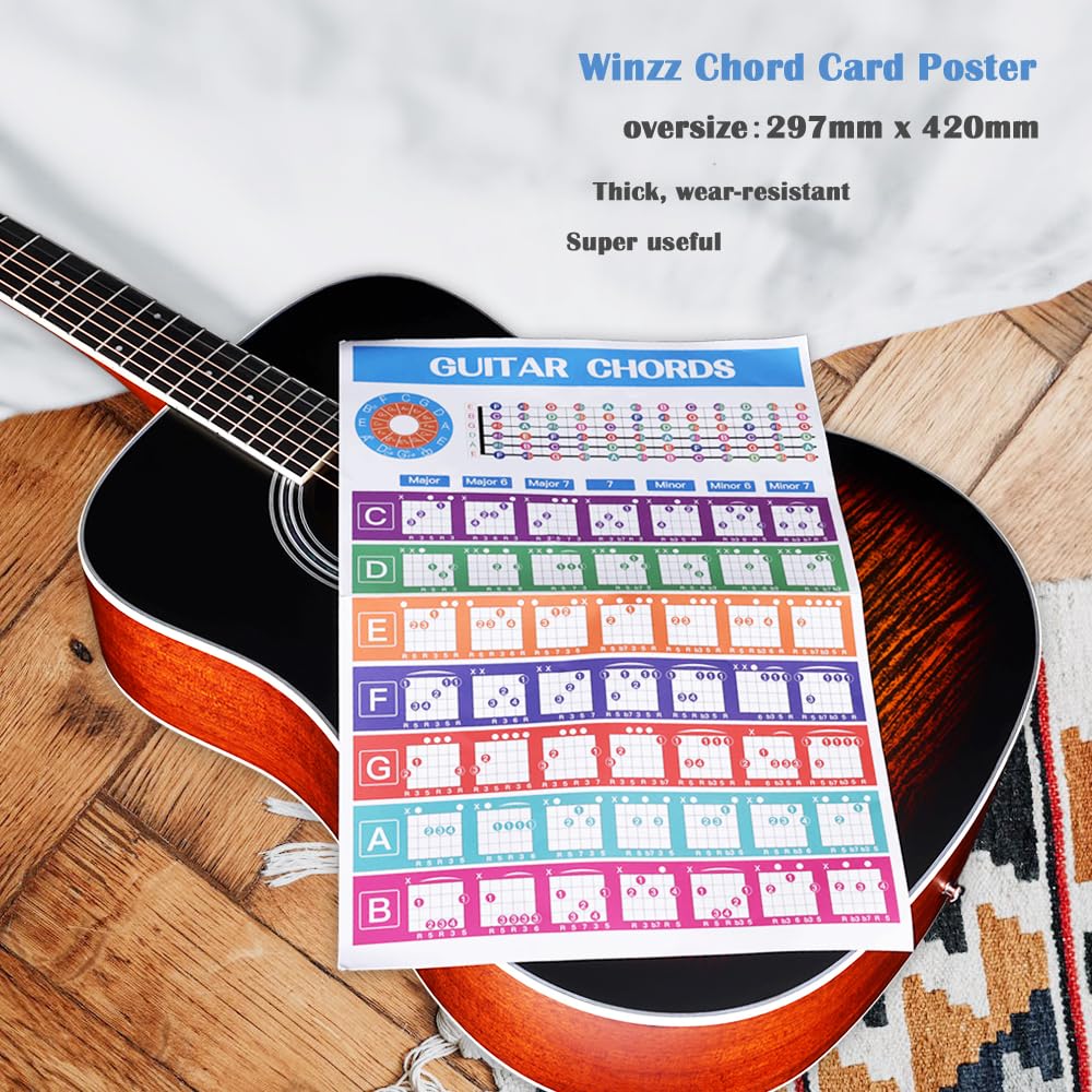 Winzz Guitare Acoustique Adulte 4/4, Guitare Enfant 12+ Ans, Kit Guitare folk Debutant, Guitare Seche à Corde d'acier avec 11 Accessoires (Sunburst Mat, 41 Pouces)