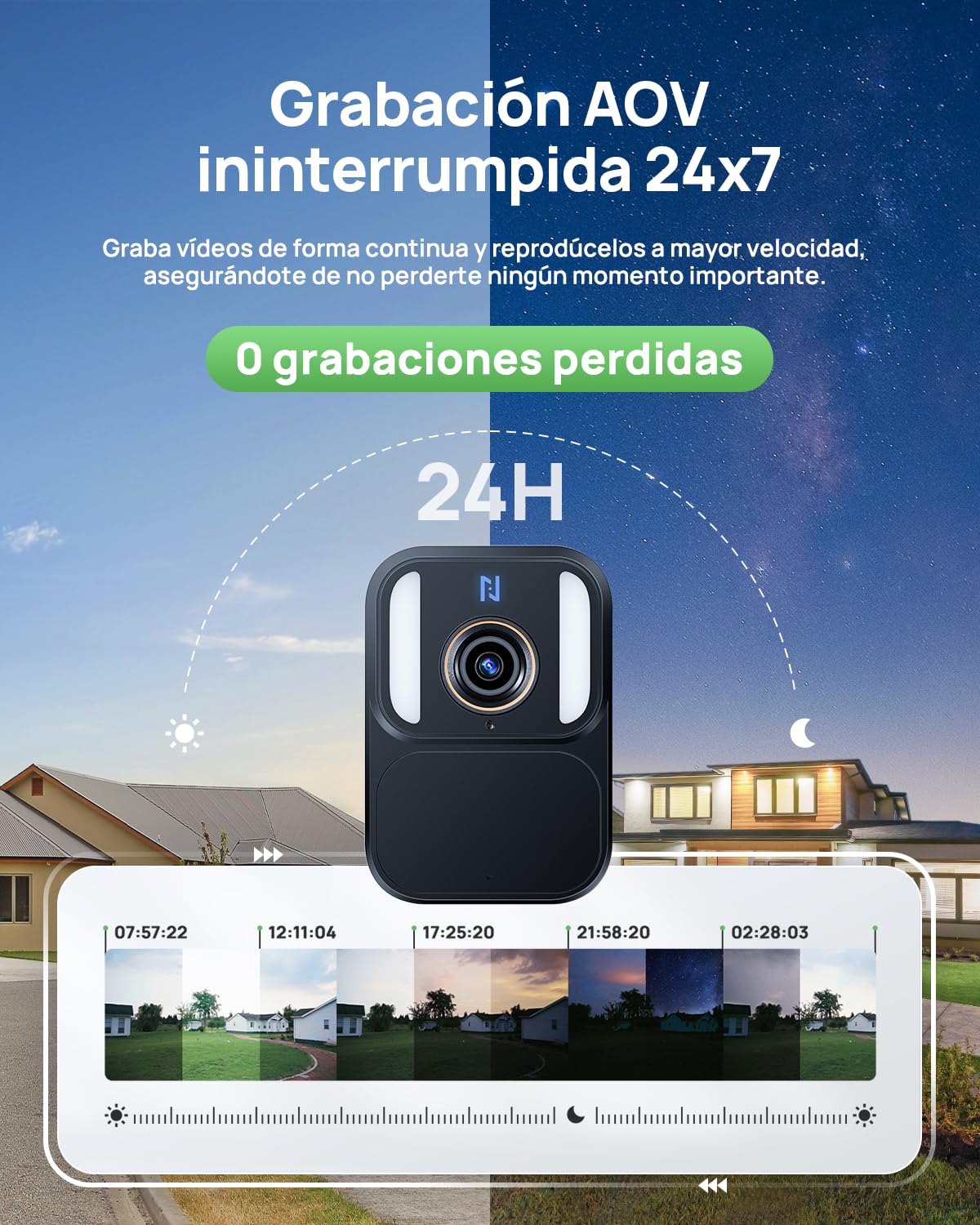 Anona Aurora 4K(8MP) Cámara Vigilancia WiFi Solar Exterior, Detección IA