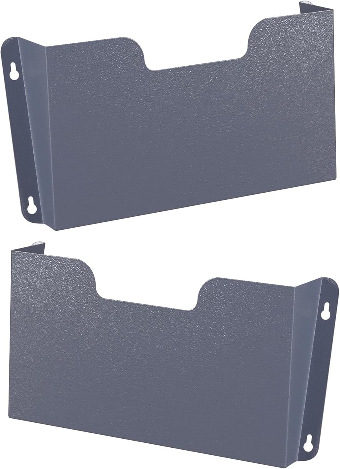 DR POCKET RACK Wall Mount Pocket Wall Mount File Holder, Single Pocket Letter Size, Black Metal, Office Document Organizer (Grayblue)