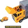 Teamsterz Construction Transporter Vehicle Playset | Construction Car, Lorry And Construction Truck Toys | Indoor And Outdoor Sandpit Toys | Toy Car Launcher | Cars Storage And Ramp | Ages 3+