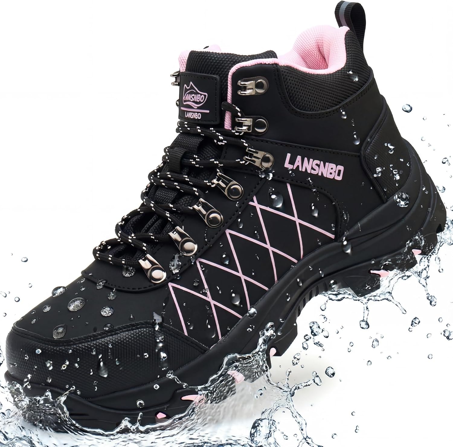 Waterproof Steel Toe Boots for Women Wide Width Non Slip Work Shoes Lightweight Slip Resistant Safety Toe Sneakers Indestructible Construction Composite Toe Footwear