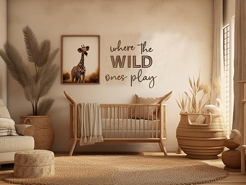 Miniatura 7 de LITTLE SNUGGLEBUGS Decoración de pared para sala de juegos, donde los salvajes juegan, letrero de pared de madera para sala de juegos de niños o