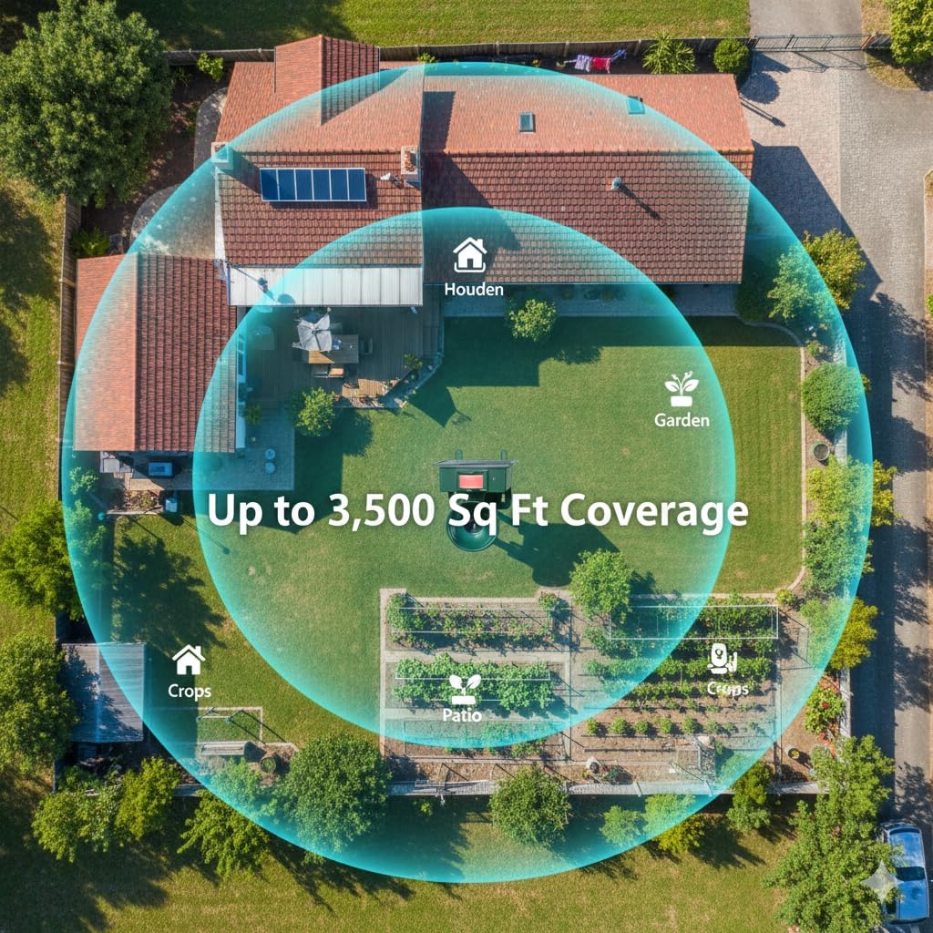 2026 Solar Ultrasonic Bird Repellent Devices Outdoor Solar Woodpecker Deterrent for House Outdoor Waterproof Pigeon Deterrents for Outside to Keep Bird Pigeon Out of Yard Garden Balconies