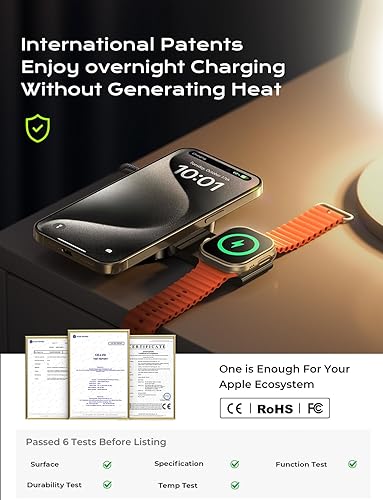 Miniatura 8 de LISEN Soporte de cargador MagSafe para iPhone, magnético, Apple Watch, Airpods, dispositivos de avión, soporte Magsafe para iPhone, cargador