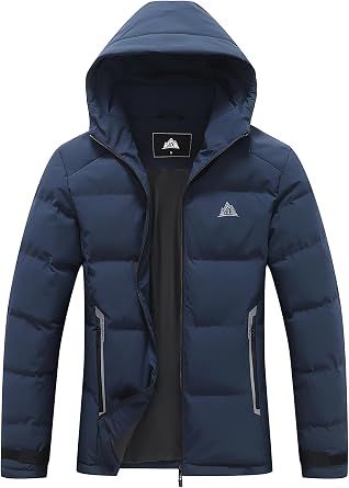 MOERDENG Womens Lightweight Full-Zip Puffer Jacket with Hood Quilted Warm Winter Coat Water Resistance Winter Jacket