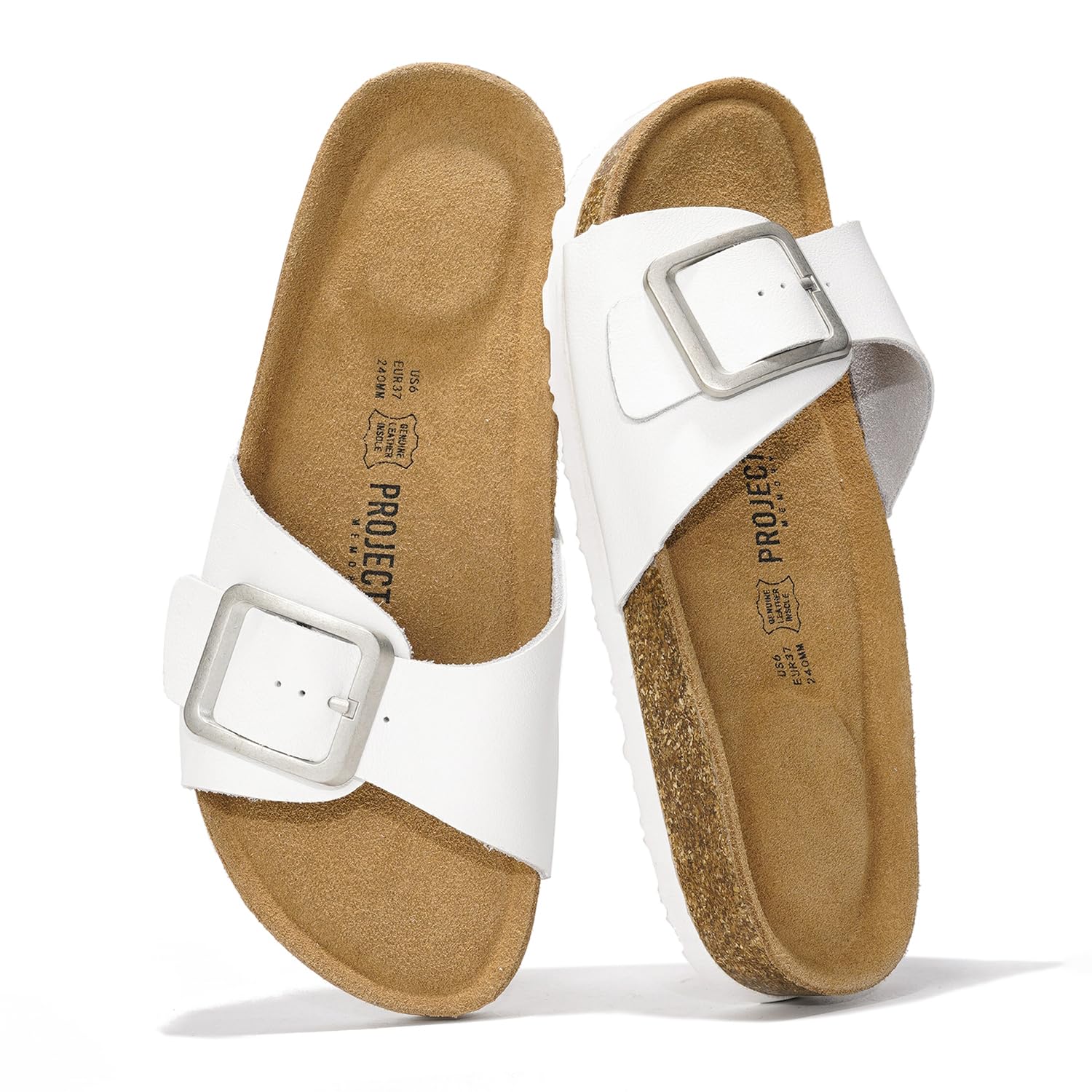 Project Cloud 100% Genuine Leather Sandals Women Dressy Beach Essentials Slides for Women Footwear - Lightweight with Memory Foam Insole Sandals for Women 2026 - Womens Slides — view 47