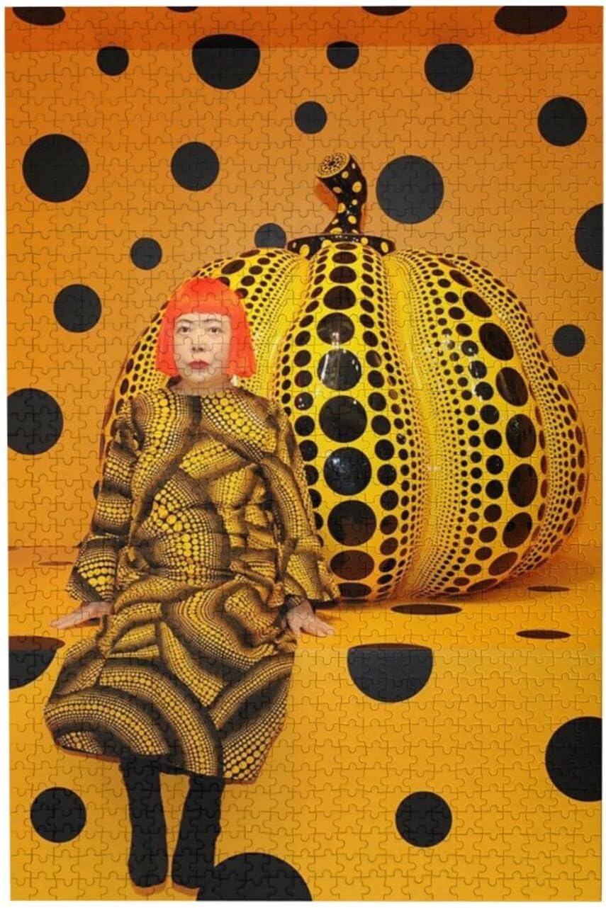 草間彌生 YAYOI KUSAMA】パズル絵画 額縁付き 額付き 完成品 草間彌生