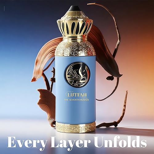 Miniatura 2 de Lutfah - Perfume para hombre, 2.7 fl oz, Eau de Parfum con Oud, cuero y vetiver, fragancia de madera fresca, colonia de lujo de larga duración para