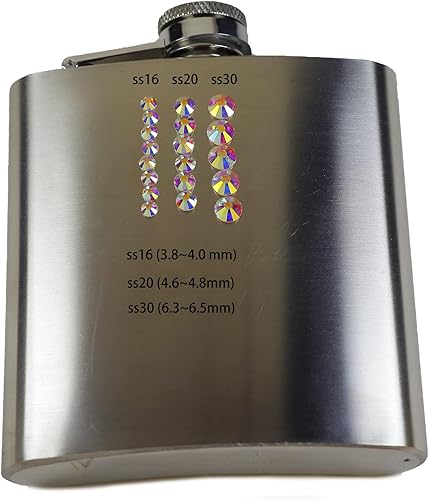 Miniatura 4 de Genie Crystal ss30 - 576 diamantes de imitación de cristal negros con corte de diamante de 0.252 in para manualidades, maquillaje, taza, vaso,