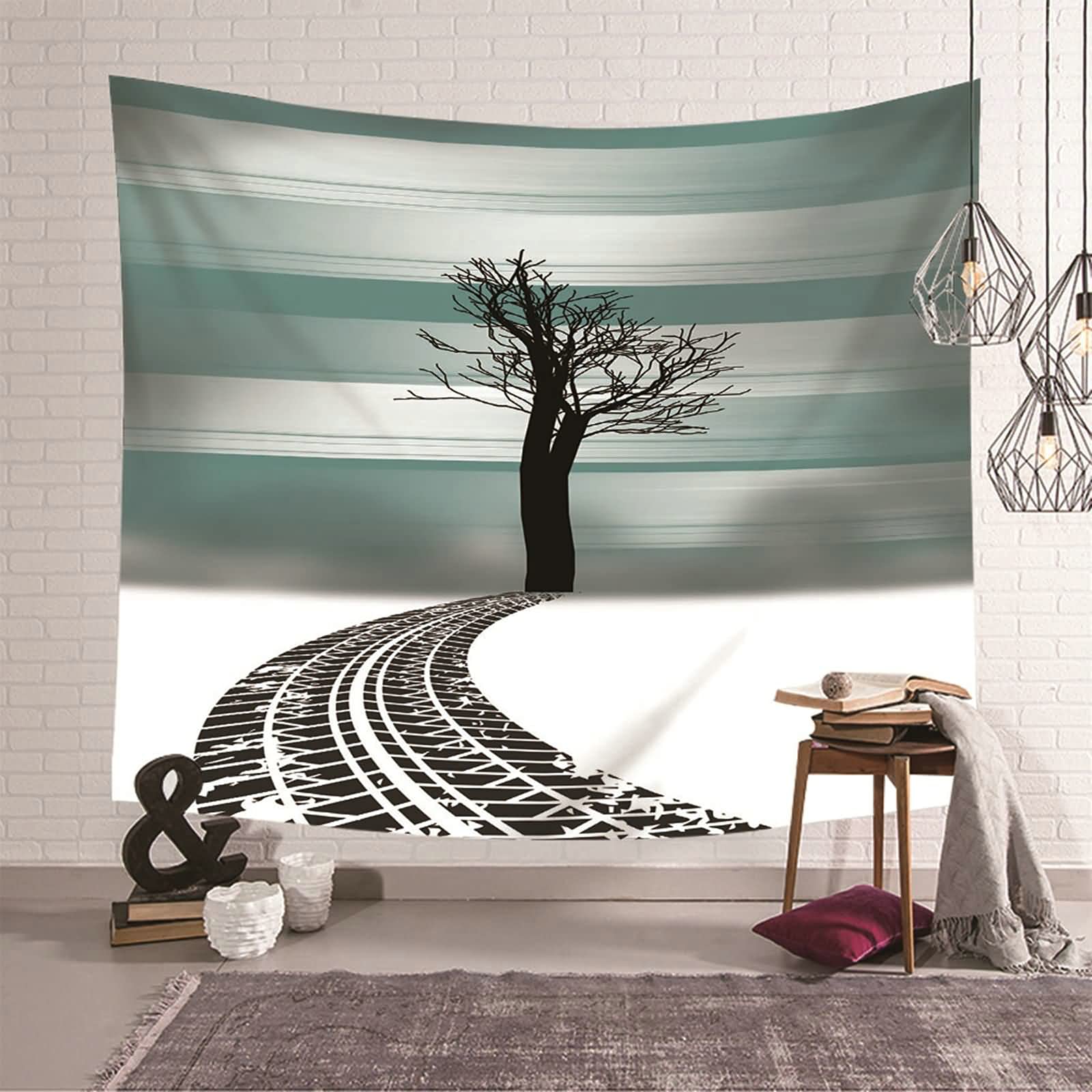 Tapiz de pared KnSam con árboles para crear un ambiente natural y relajante en tu salón