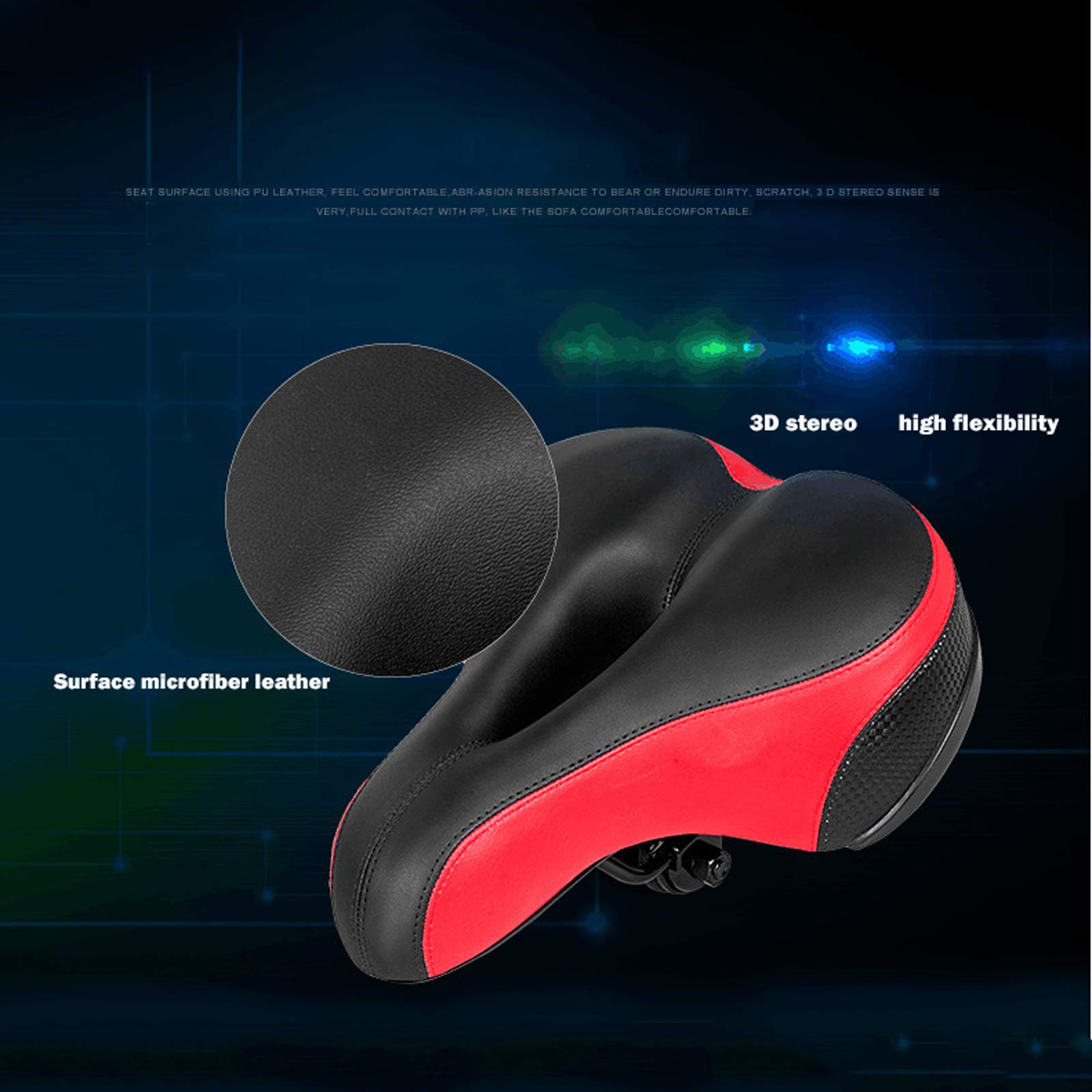 Fdit - Selle de vélo universelle extra large confortable amortissante
