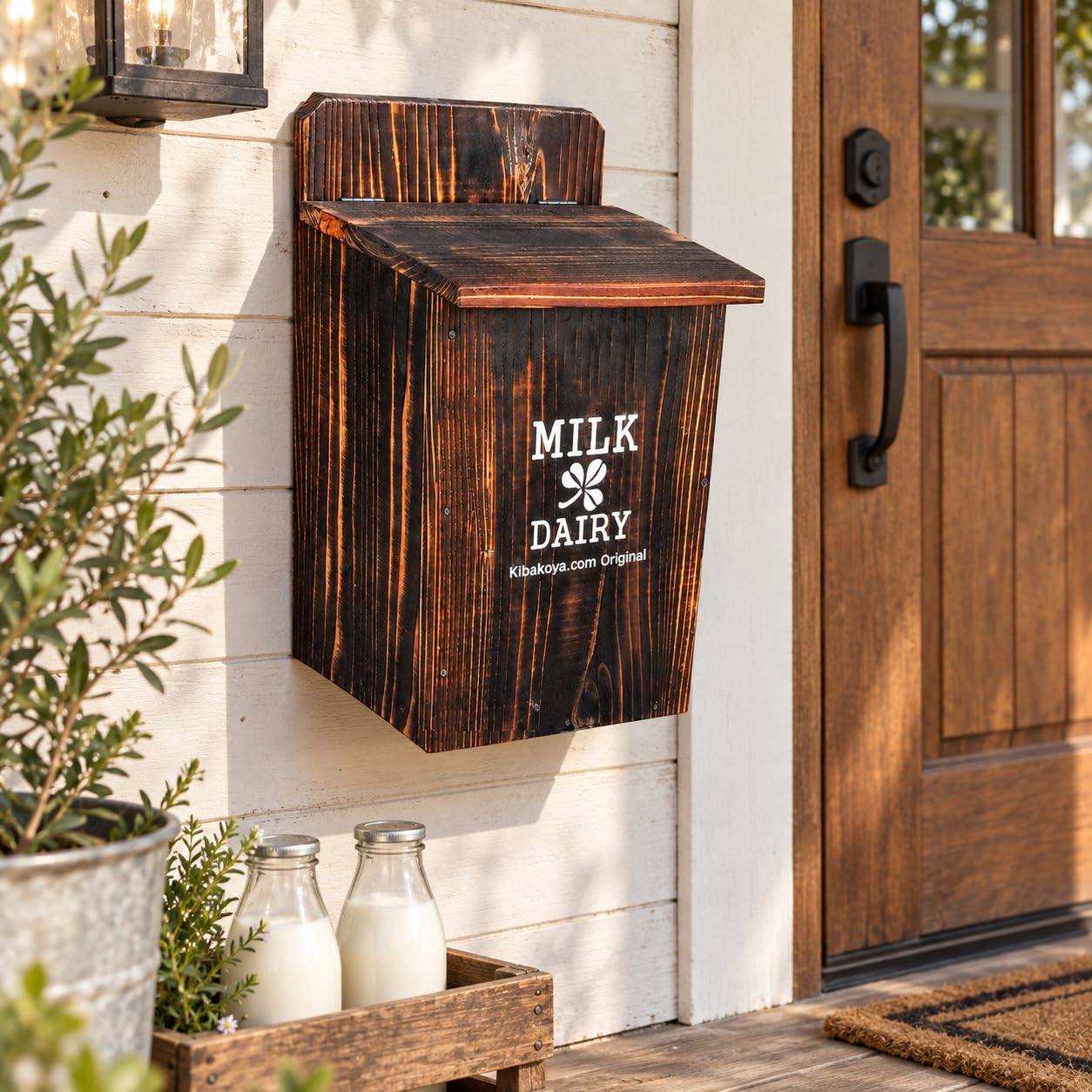Amazon.co.jp: 玄関のおしゃれなポストに！【ミルクボックス】MILK