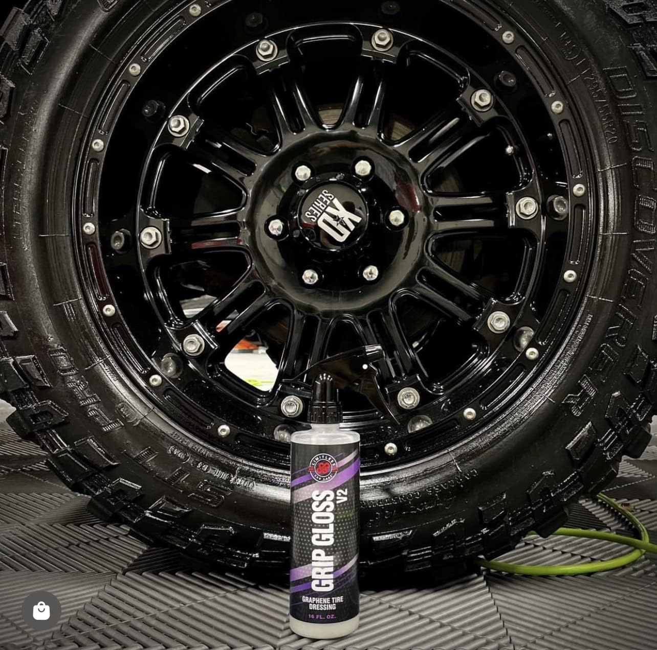 LimitlessCarCare Grip Gloss V2 Tire Dressing - Deep Black Finish W/Graphene Non Greasy Car Detailing | Ceramic Coating Like Tire Protection