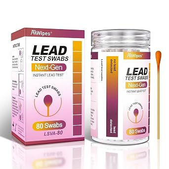 AAwipes Lead Test Kit 80 Swabs Enhanced Lead Testing Formulation At Home Lead Paint Test Kit Testing for Paint - Quick Results in 30s Lead Detector 80