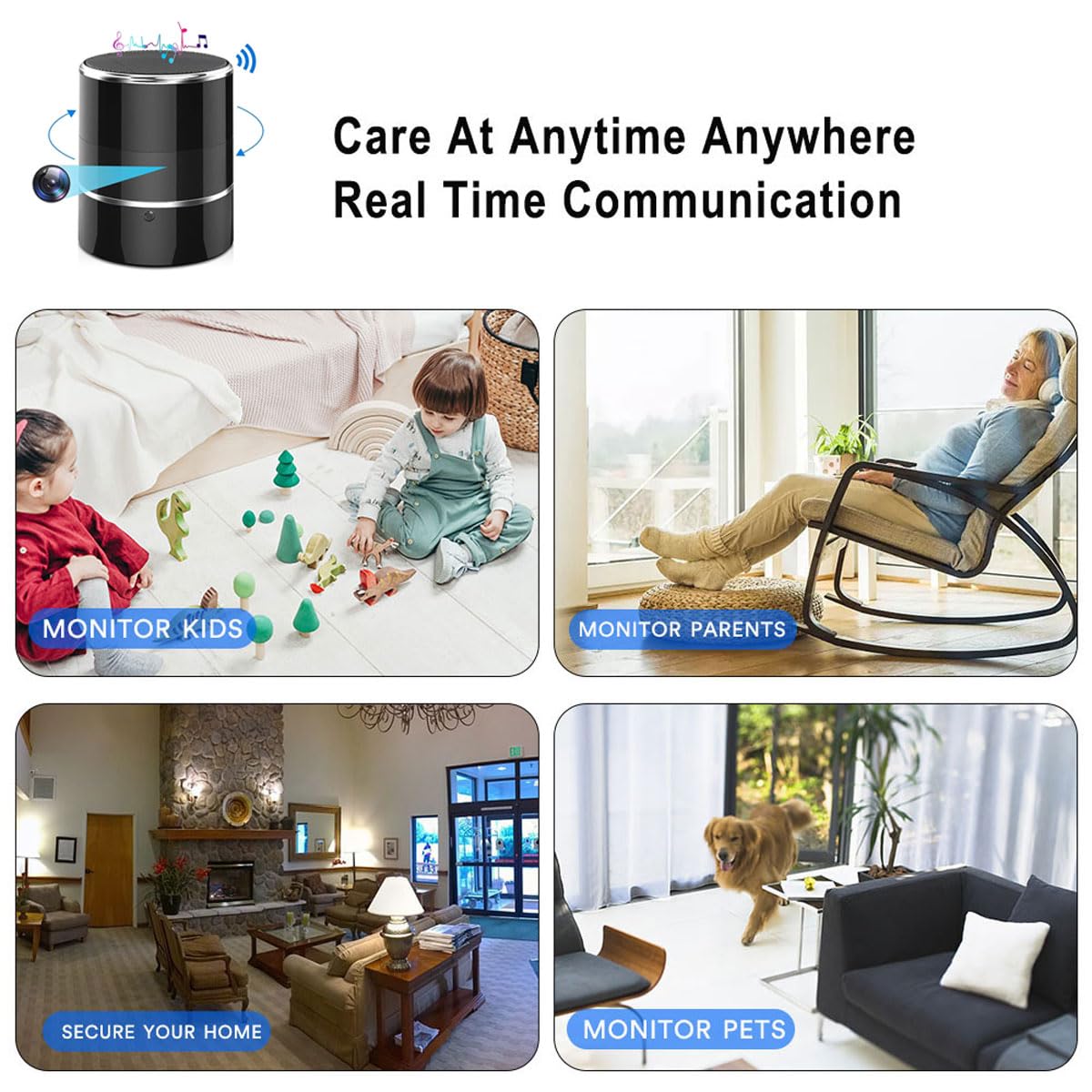 ANRAN 4K Telecamera WiFi Esterno Senza Fili con Pannello Solare e Batteria | 360° PTZ, 8MP Visione Notturna a Colori, Rilevamento PIR, Allarme, Audio a 2 Vie, 2.4GHz WiFi 6+Bluetooth, Q3 Ultra