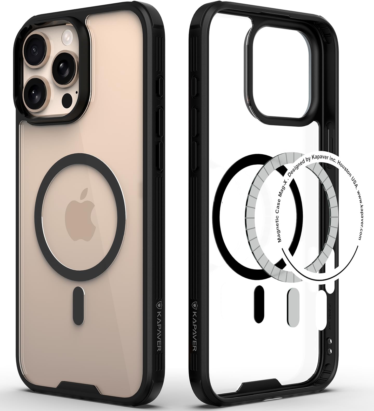 KAPAVER Mag-X Back Cover Case Compatible with iPhone 16 Pro Max (TPU+PC) (Black) (B0DFBSGVNV) Amazon Price History, Amazon Price Tracker