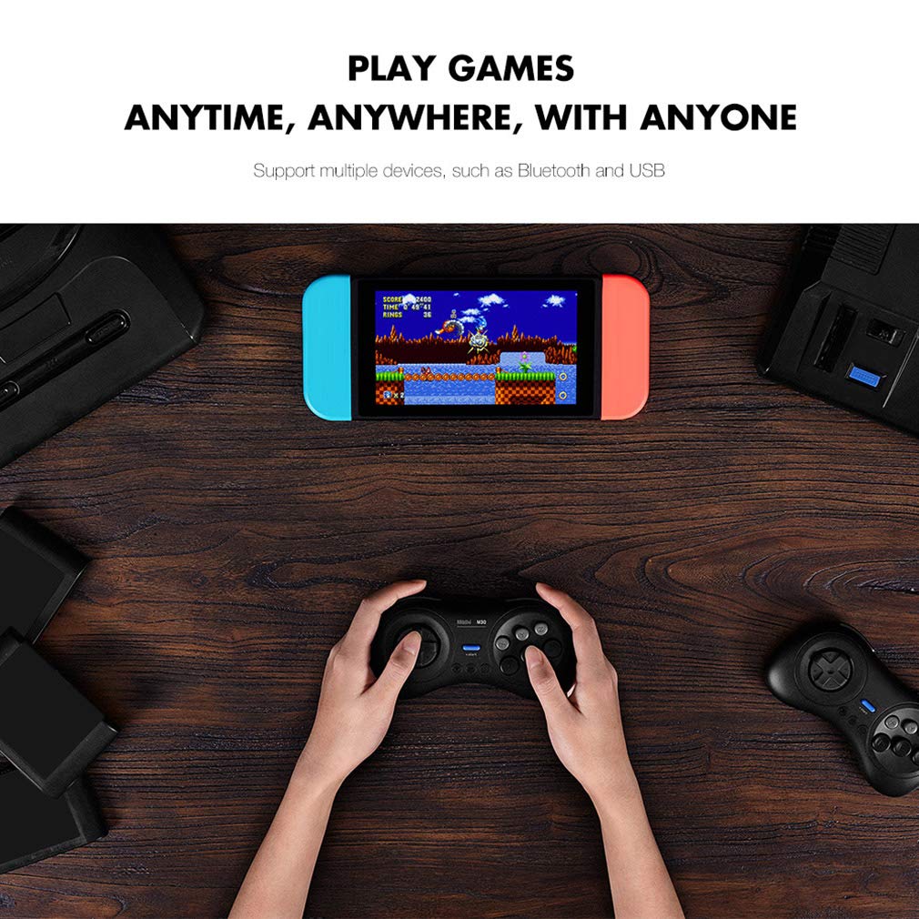 Dear, you 2.4g Manija inalámbrica, Controlador de manija de Juego Bluetooth, Support MD Game Console, conexión por Cable Cambio de inquilino de conexión PC Mac Steam Juego