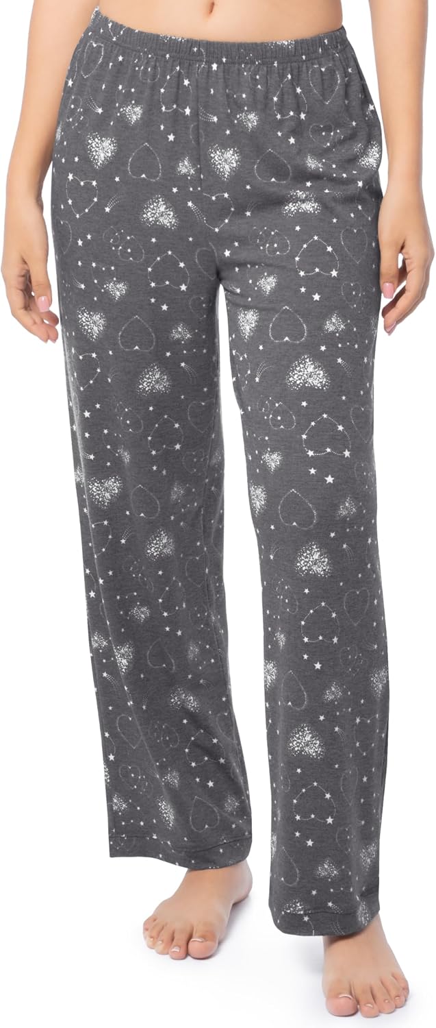 Fruit of the Loom womens Short Sleeve Tee and Pant 2 Piece Sleep Set