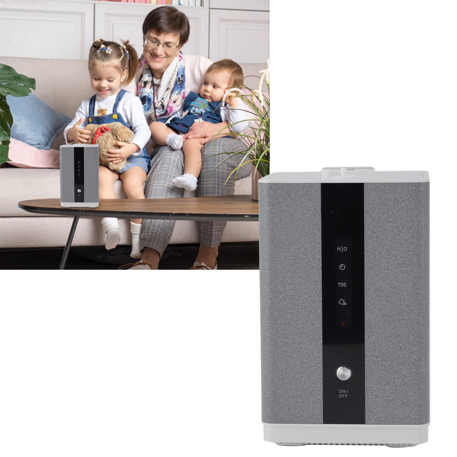 Premium Aluminum Mg Alloy Hydrogen Maker Machine, Portable Hydrogen Water Generator 550ml Smart SPE Electrolysis Water Ionizer with LED Lights, for Silent High Concentration