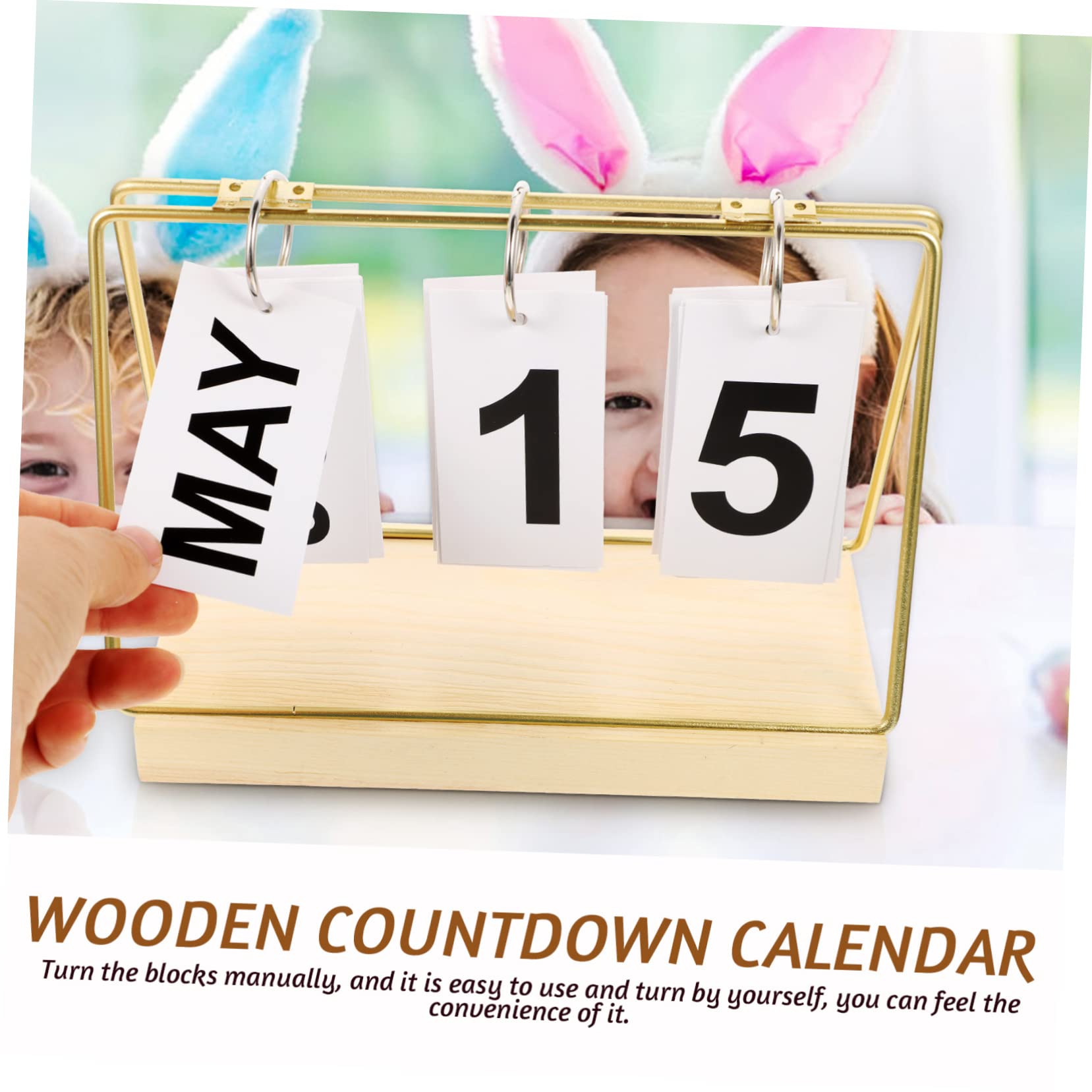 Lurrose 3stücke Holz Block Kalender Für Schreibtisch Dekorative Tischkalender Für Büro Und Zuhause Vielseitiger Countdown Kalender Für Besondere Anlässe Zeitlose Holzdekoration Im