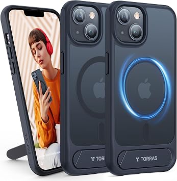 TORRAS Ostand L1 for iPhone 14/13 Case - Integrated Stand - Black