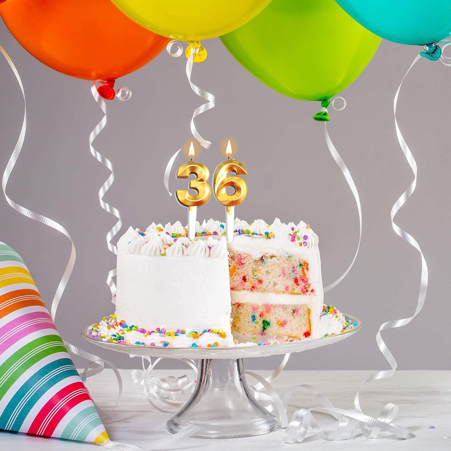 Birthday Candles, 36th/63th/3th/6th Birthday Cake Candles - Image 3