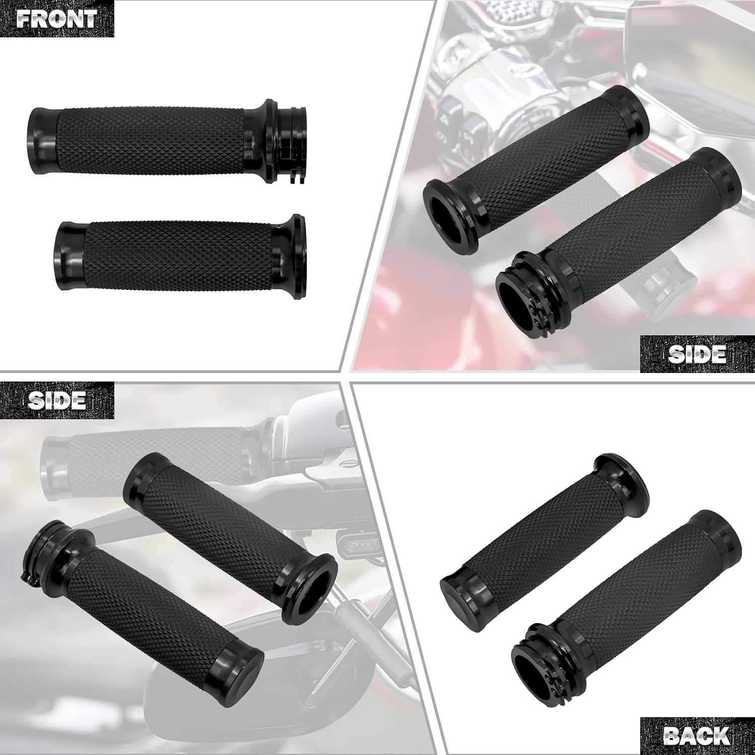 Motorcycle 1" Hand Grips Handlebar Grips Cable Throttle Fit for Harley Touring Street Glide Road King Road Glide Electra Glide Dyna Softail