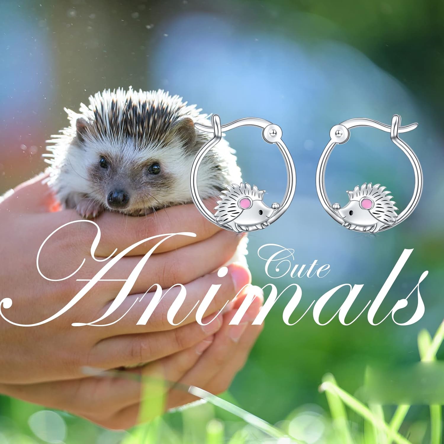 Hedgehog Jewelry Set Hedgehog Earrings Necklace Bracelet for Women Teen Girls 925 Sterling Silver Hypoallergenic Hedgehog Gifts for Hedgehog Fans - Image 7