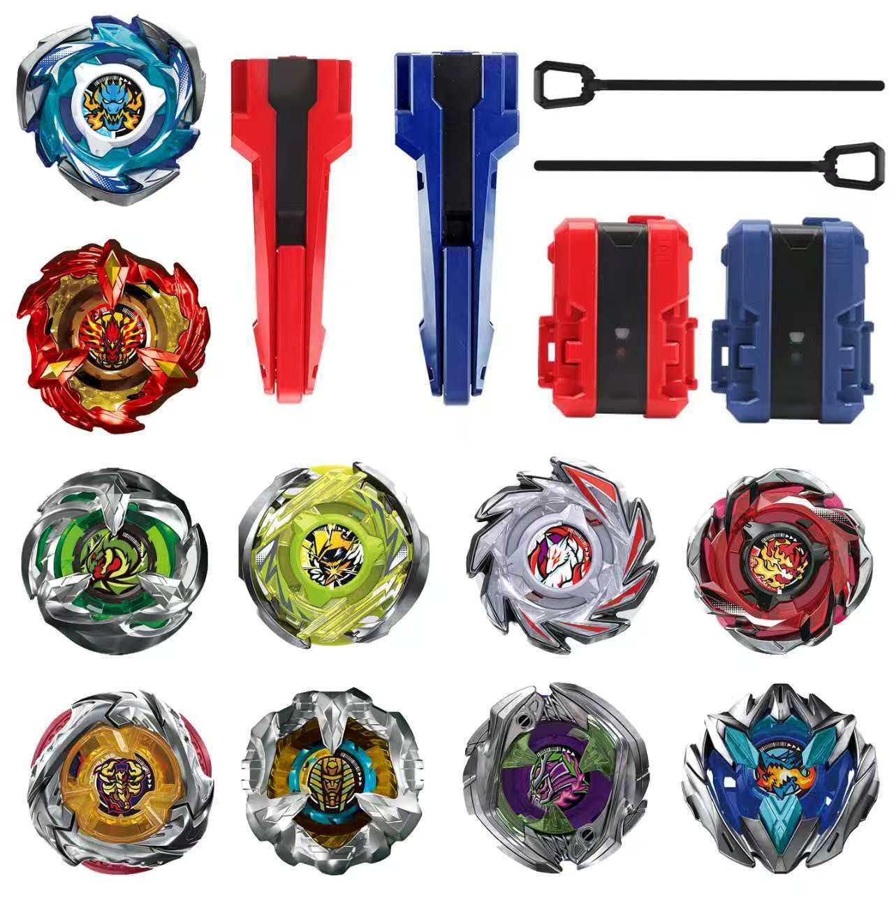 ASVEXKW Battling Set, Spinninning Top Burst Boy Combat Battling Game Set, Spinning &amp; Launchers, Greats Birthday Gift for Boys, 8 &amp; 10 Spinning Tops