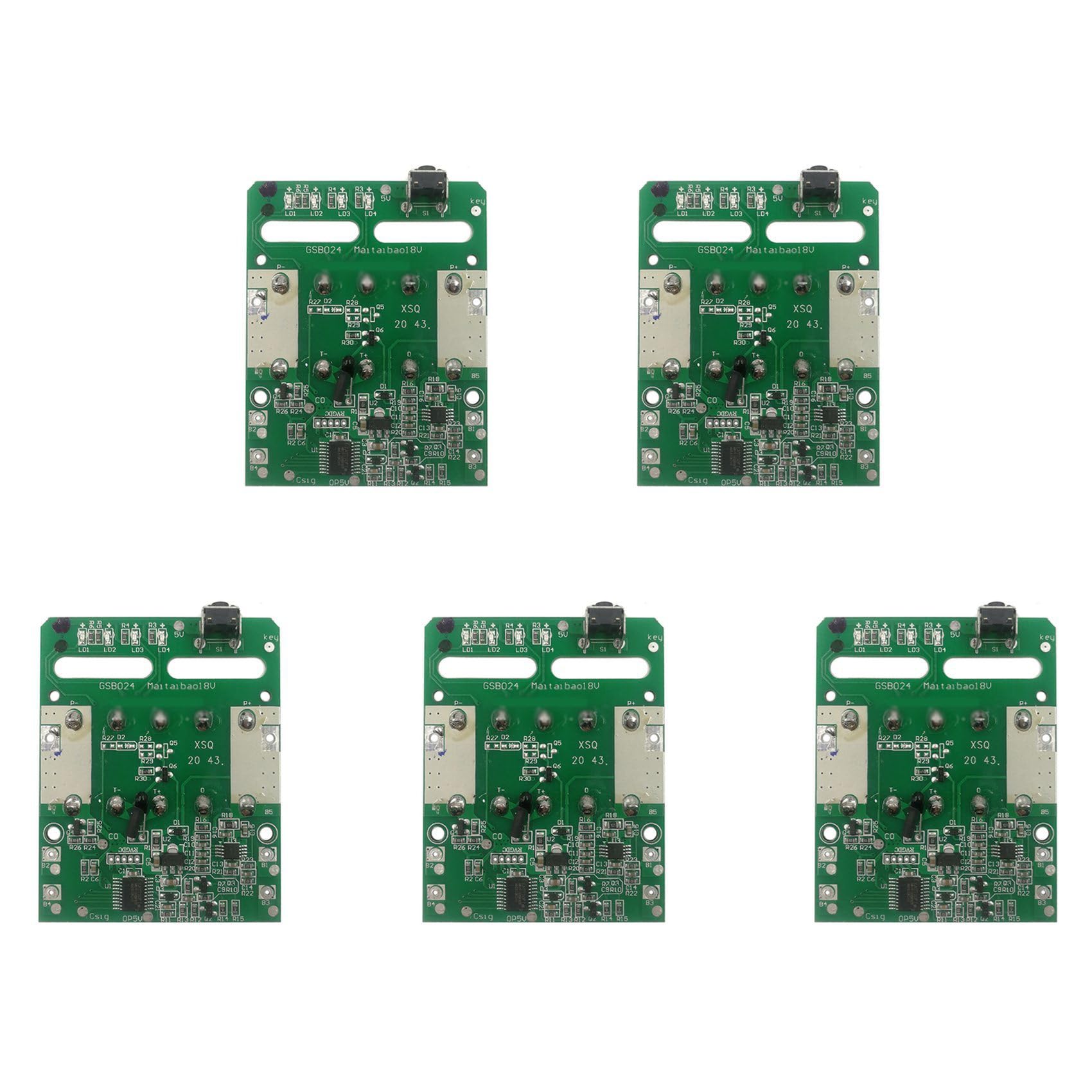 5Pcs Li-Ion Battery Charging Protection Circuit Board PCB Board for 18V Lithium Battery Rack
