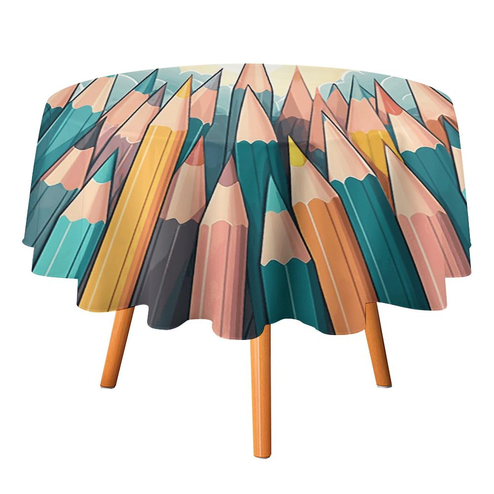 Nappe ronde nuages pour pique-nique en plein air et repas de fête en famille