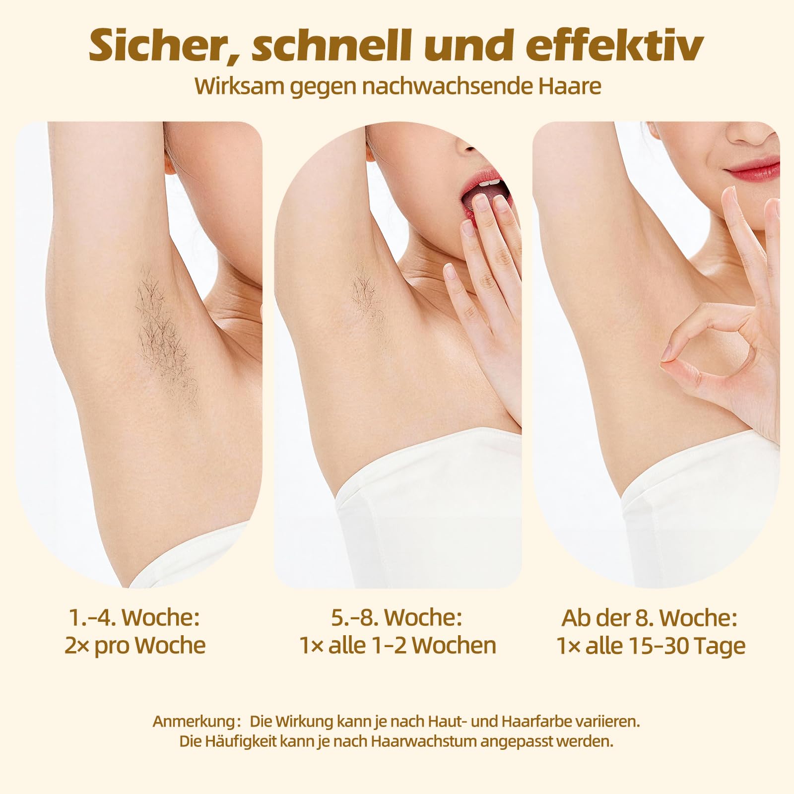 IPL Geräte Haarentfernung Laser Hair Removal mit Kühlfunktion, Epilierer für Gesicht, Arme, Achseln, Bikinizone, Intimbereich