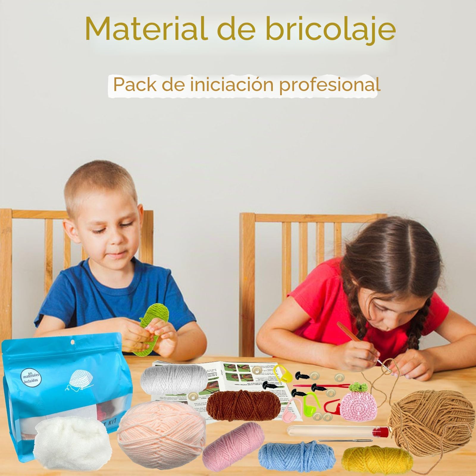 Juvanovo Kit Crochet Capybara, 2 Piezas Capibara Crochet Kit principiantes, Kit Ganchillo Capybara, Kit de Crochet Capibara con Tutoriales en Video, Capybara Regalo para Adultos y Niños