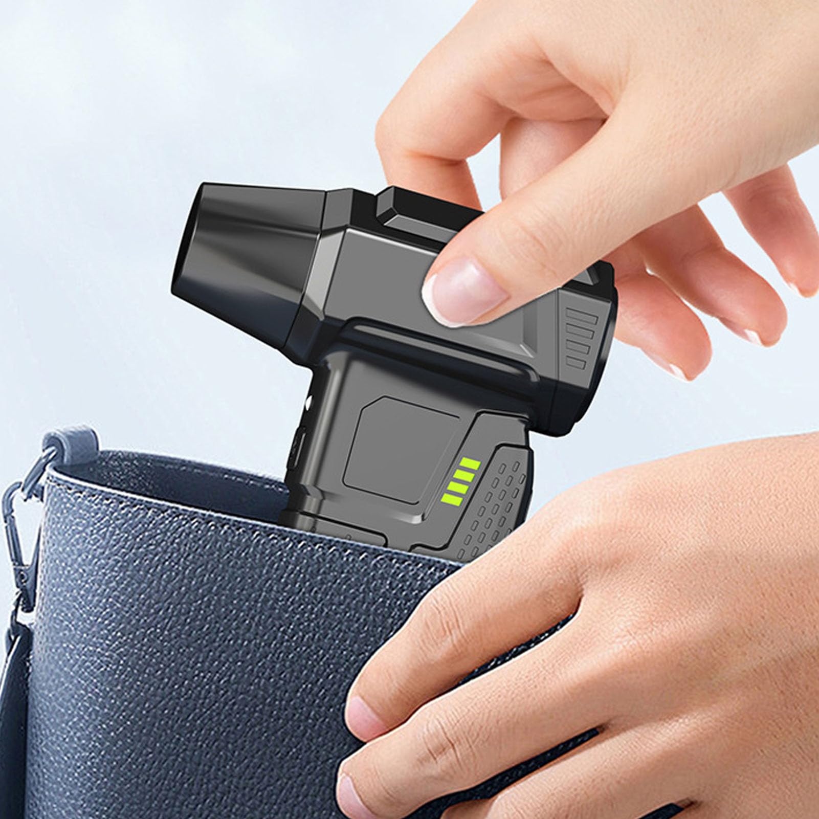 Druckluft-Staubwedel, Tragbar und Kompakt, 130.000 U/min, Elektrisches Gebläse Zum Reinigen von Computern und Elektronik, 4.000-mAh-Akku