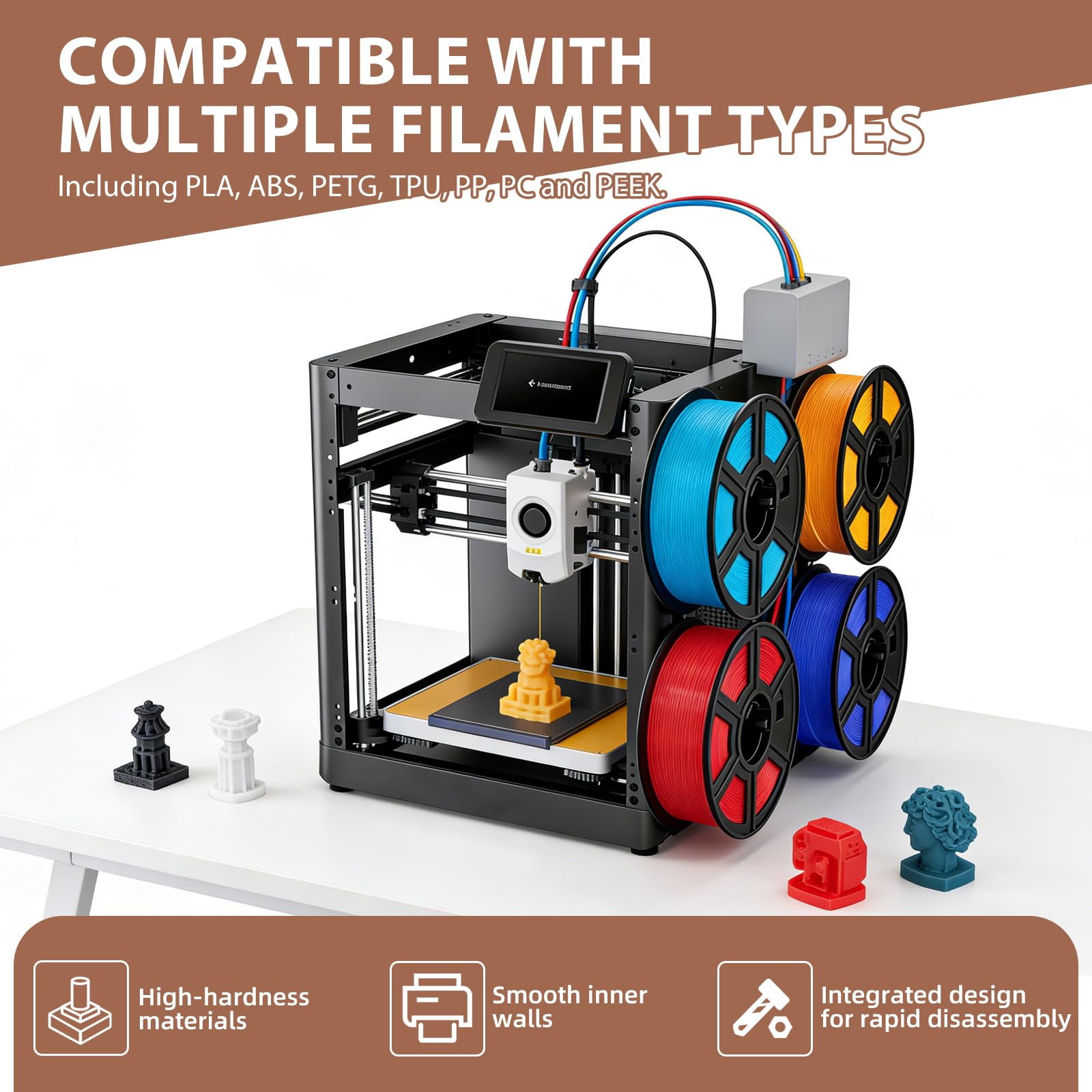 2 boquillas AD5X originales de 0,4 mm, con orificio de 0,25/0,6/0,8 mm, boquilla de acero endurecido, kit de boquilla de impresora 3D desmontable para accesorios de impresora 3D Flashforge AD5X (0,25