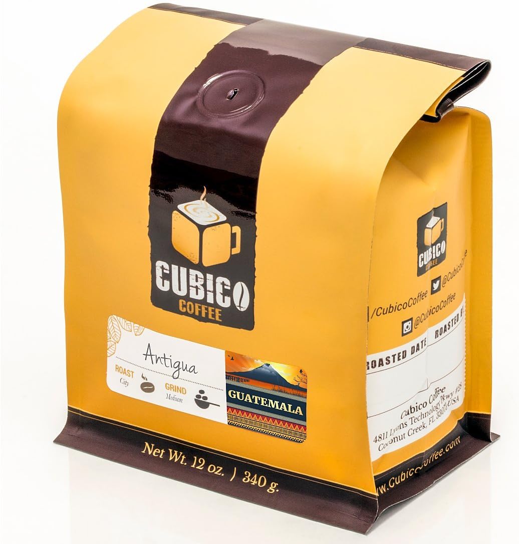 Guatemala Antigua Coffee - Ground Coffee - Freshly Roasted Coffee - Cubico Coffee - 12 Ounce (Single Origin Guatemalan Coffee)