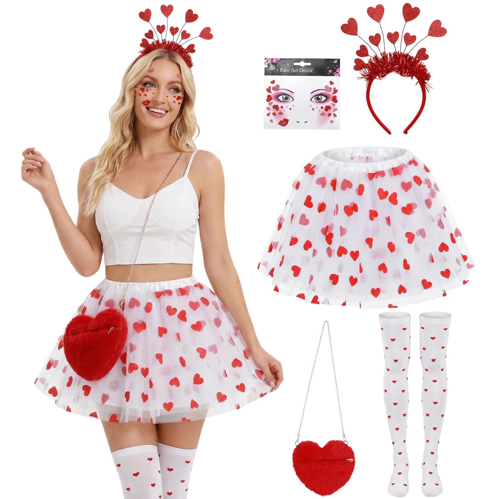 HarnyLoom 5 Pieces Heart Cupid Costume Set