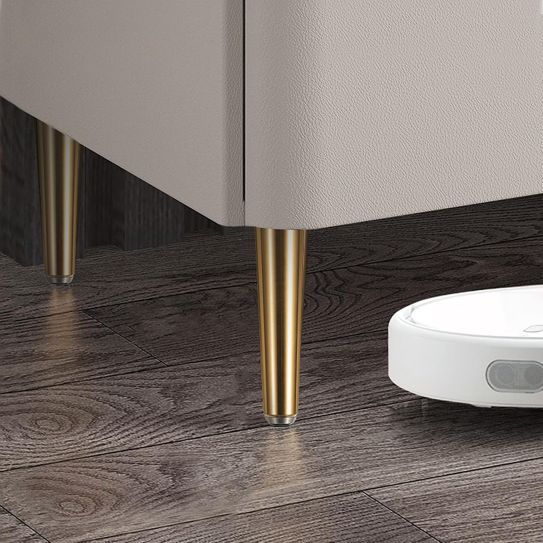 Patas de muebles de baño, 4 Piezas Patas mesa alta bar Patas de Repuesto Oro Pata Mesa Escritorio Patas de cama Aleación Aluminio | Galvanoplastia Pies de Metal Altura: 20-25cm Baño 25cm/9.8"