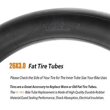 Amazon | Relibupdater 26x3.0 ファットバイクタイヤチューブ 26