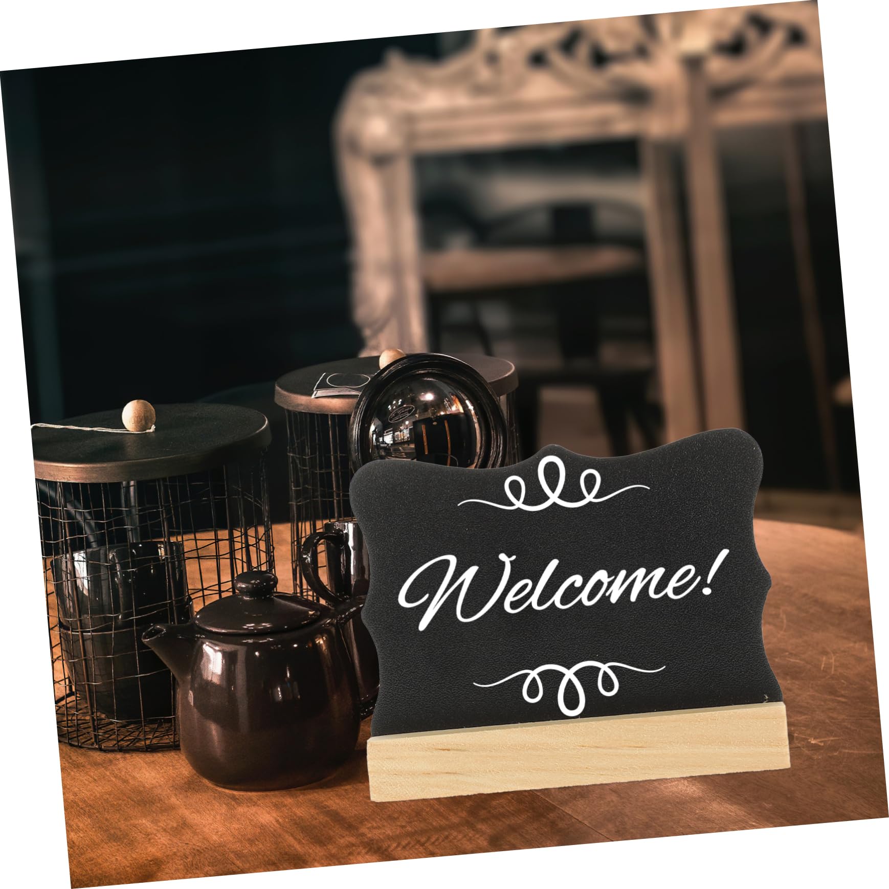 DOITOOL 5 Ensembles Mini Tableau Bois Double Face Ardoises Décoratives Pour Messages Et Étiquettes Alimentaires Accessoires De Fête Et Décoration De Table Pour Mariage Et 5 Pièces * 5